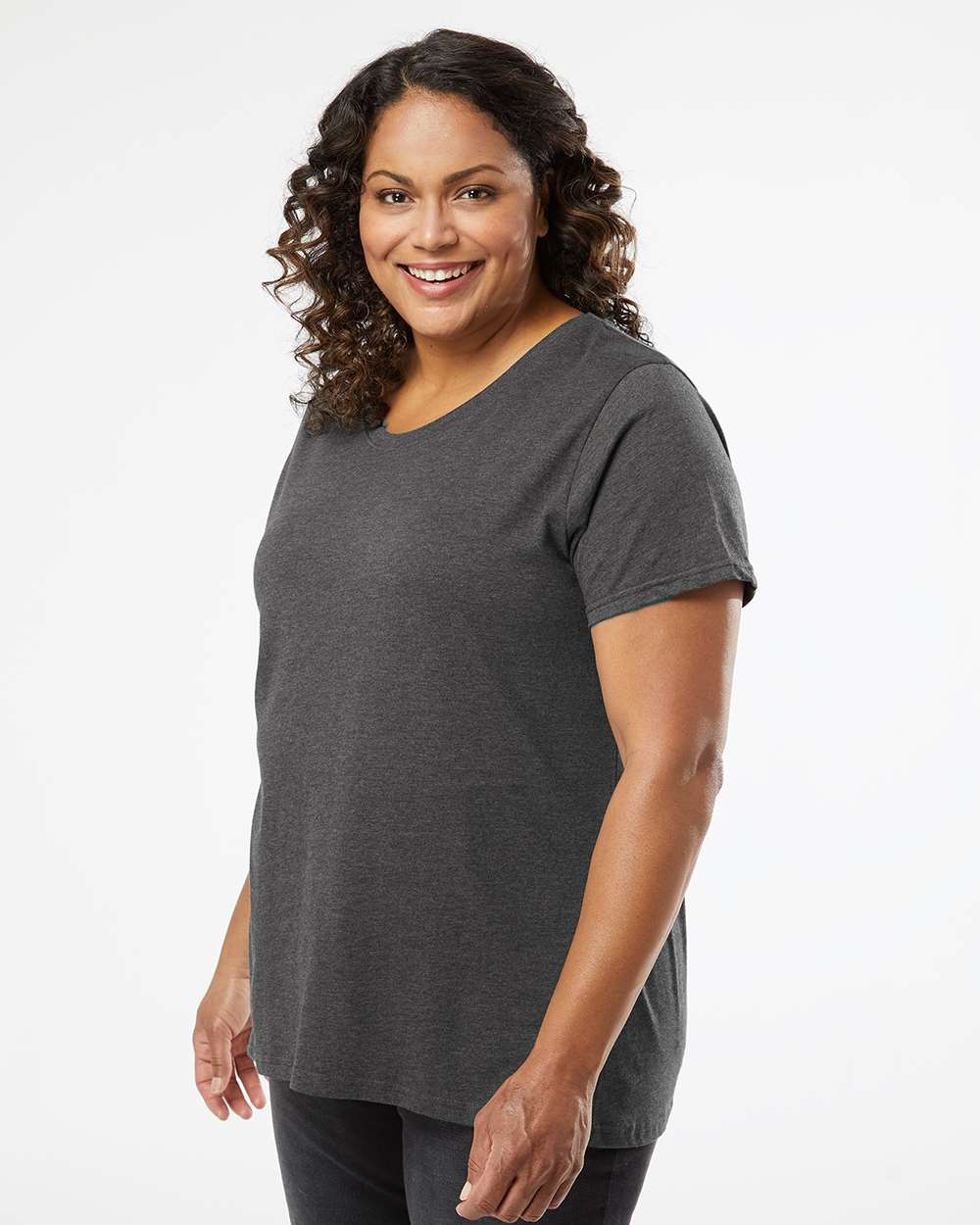 LAT-3816-Curvy Collection Women's Fine Jersey Tee - Image 24