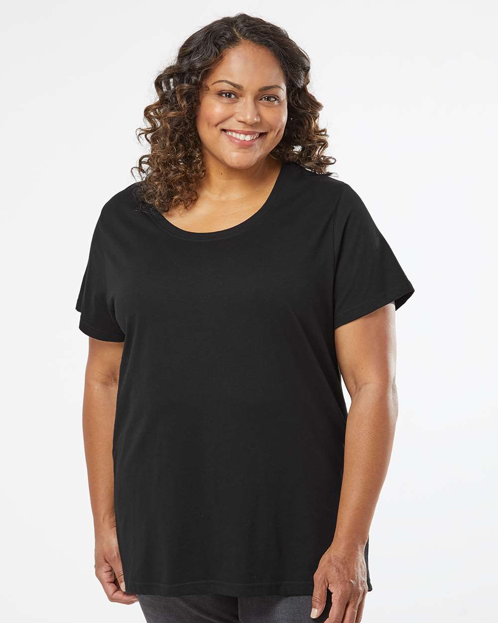 LAT-3816-Curvy Collection Women's Fine Jersey Tee - Image 5