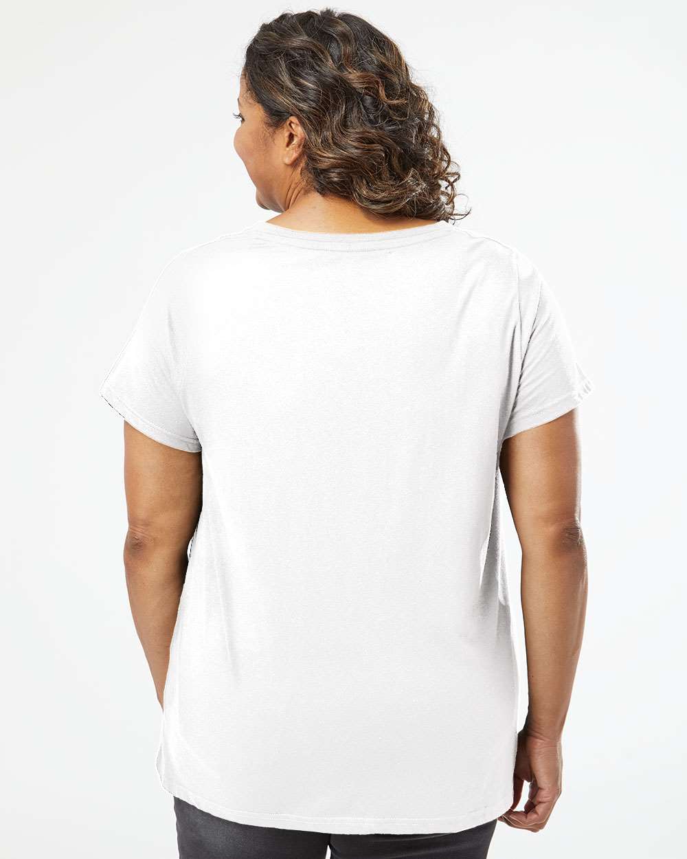 LAT-3817-Curvy Collection Women's Fine Jersey V-Neck Tee - Image 13