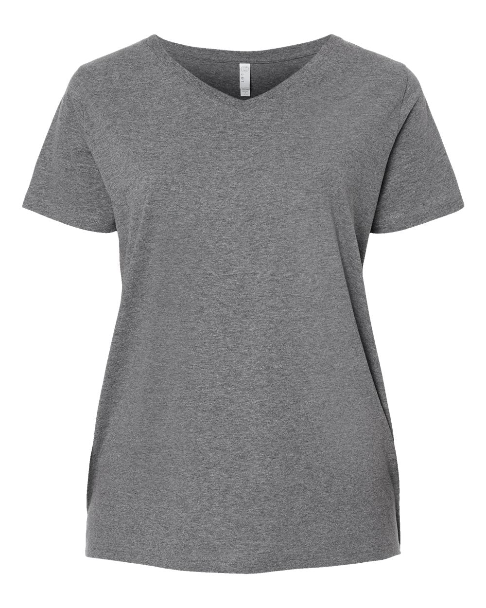 LAT-3817-Curvy Collection Women's Fine Jersey V-Neck Tee - Image 14