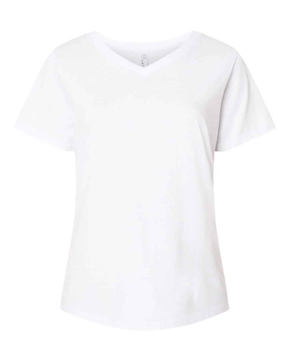 LAT-3817-Curvy Collection Women's Fine Jersey V-Neck Tee - Image 8