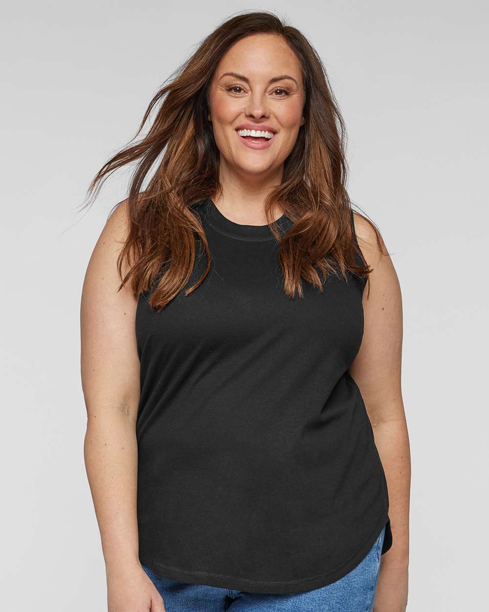 LAT-3892-Women's Curvy Relaxed Fine Jersey Tank - Image 4