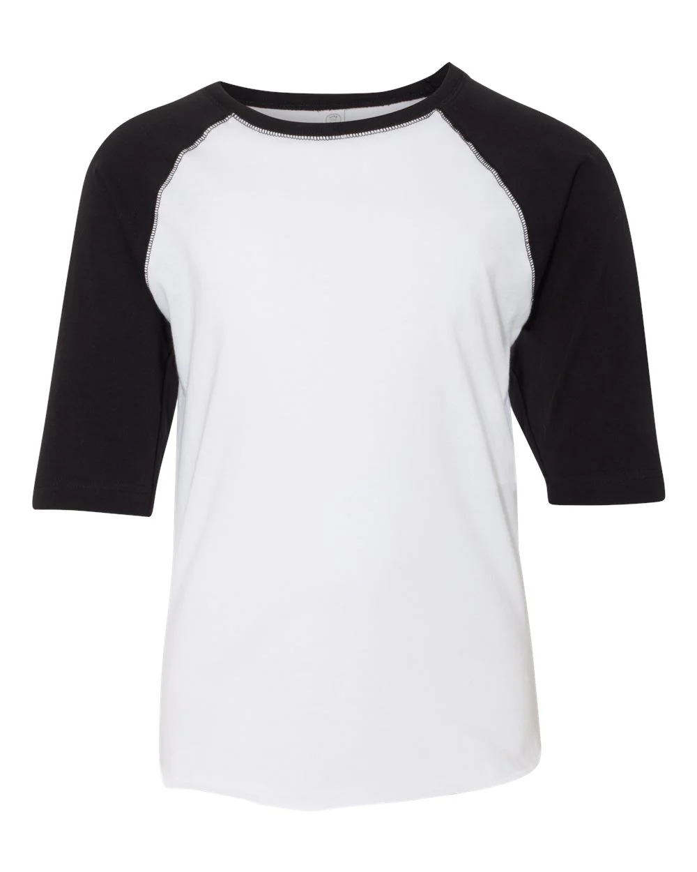 LAT-6130-Youth Baseball Fine Jersey Three-Quarter Sleeve Tee - Image 11