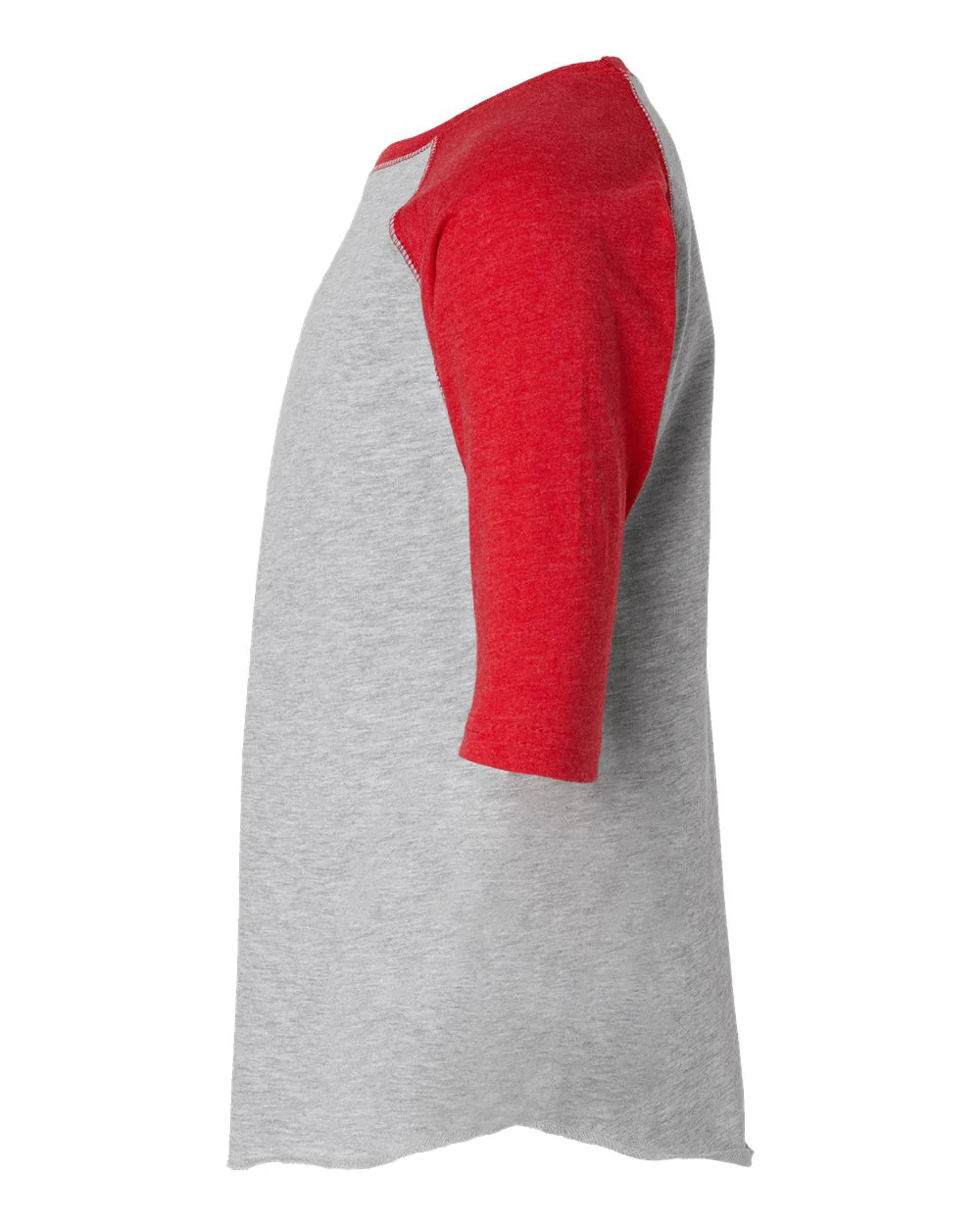 LAT-6130-Youth Baseball Fine Jersey Three-Quarter Sleeve Tee - Image 4