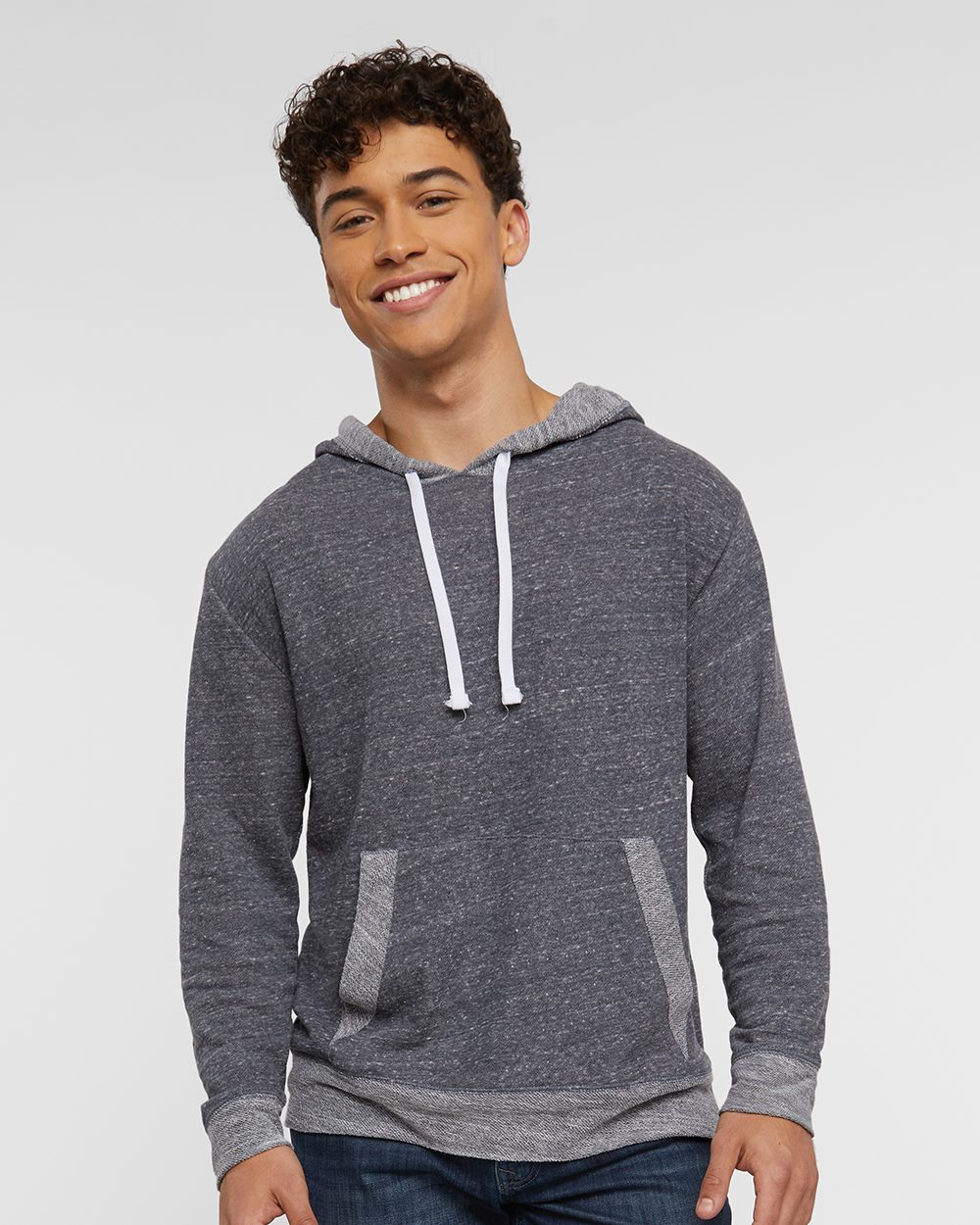 LAT-6779-Harborside Mélange French Terry Hooded Pullover - Image 4