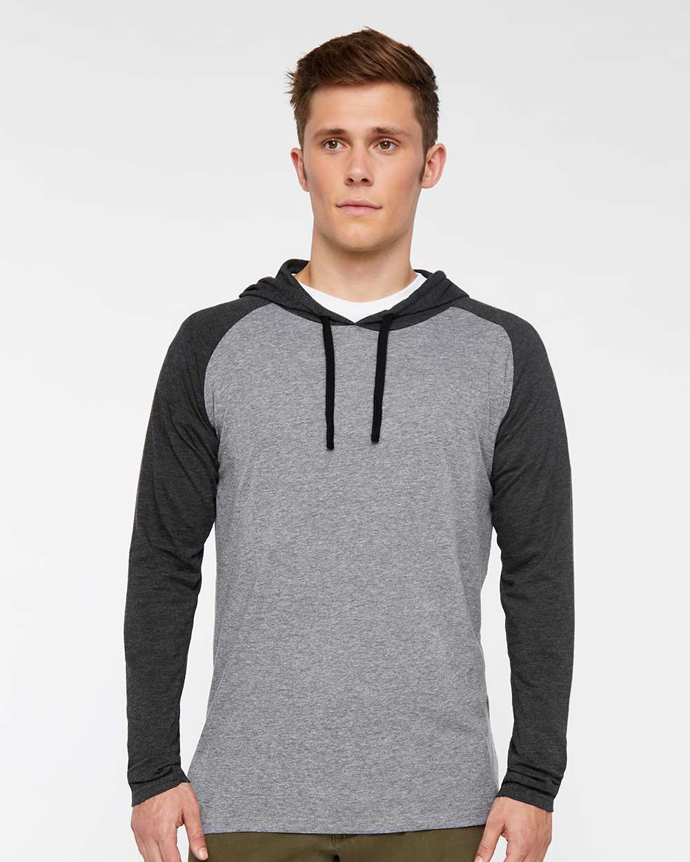 LAT-6917-Fine Jersey Hooded Long Sleeve Raglan T-Shirt - Image 5