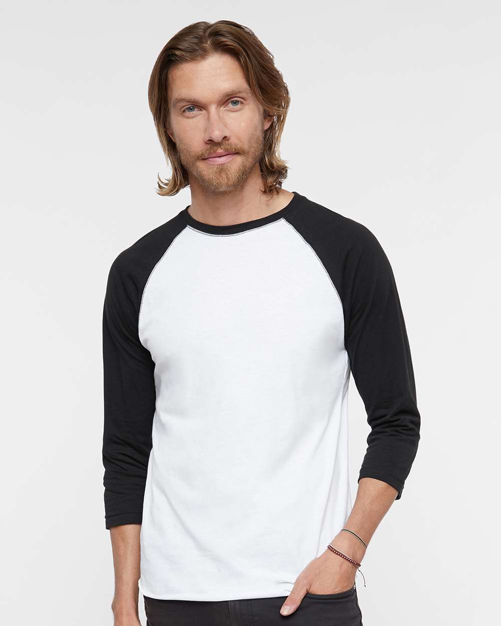LAT-6930-Baseball Fine Jersey Three-Quarter Sleeve Tee - Image 25
