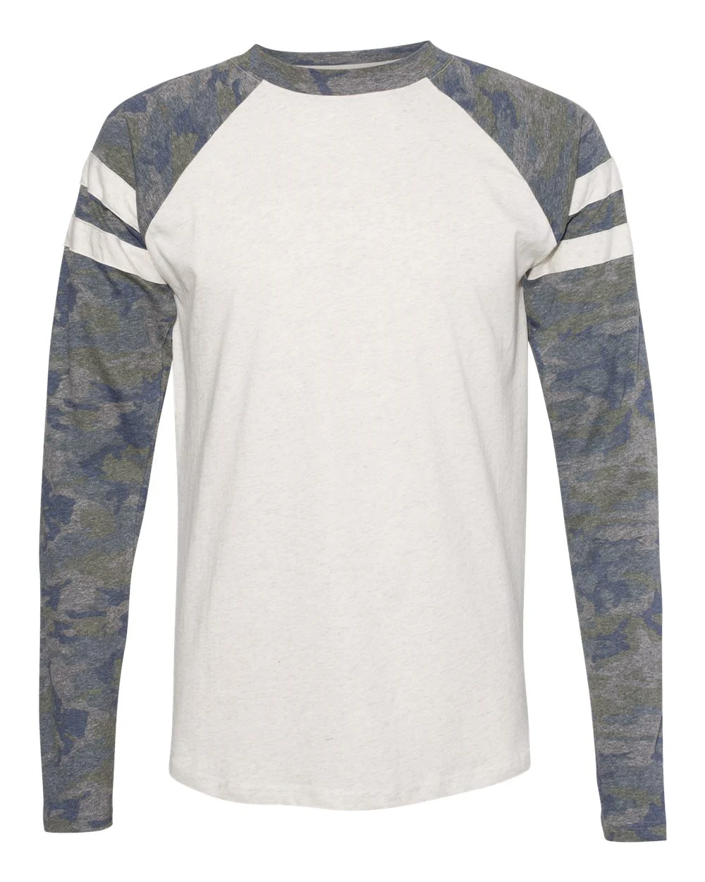 LAT-6934-Fine Jersey Mash Up Long Sleeve Tee - Image 2