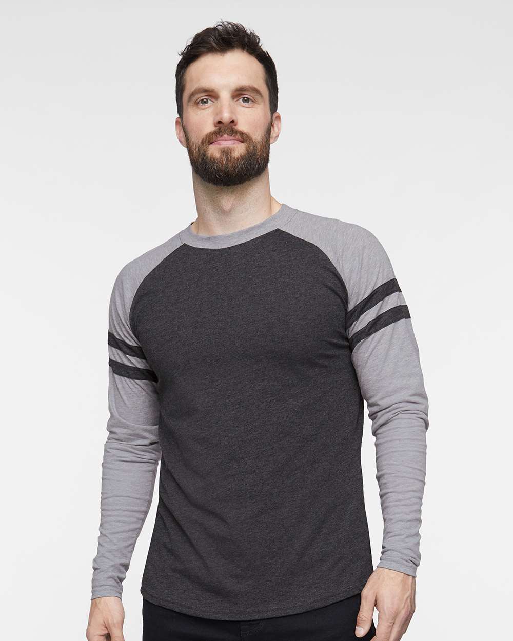 LAT-6934-Fine Jersey Mash Up Long Sleeve Tee - Image 20