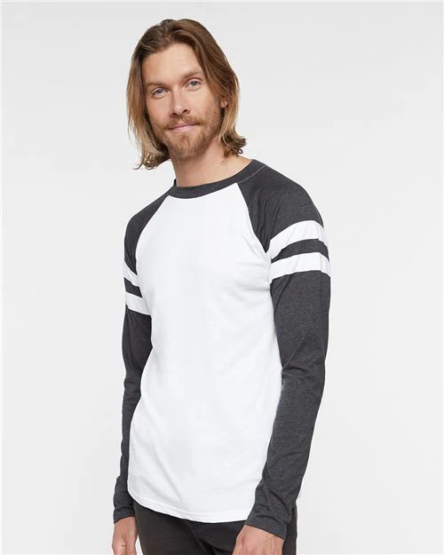 LAT-6934-Fine Jersey Mash Up Long Sleeve Tee - Image 24