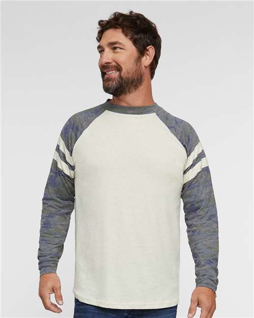 LAT-6934-Fine Jersey Mash Up Long Sleeve Tee - Image 25