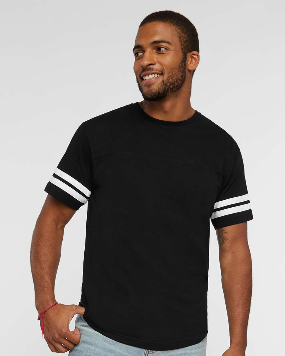 LAT-6937-Football Fine Jersey Tee - Image 4