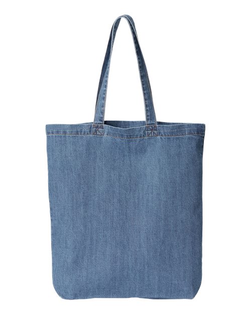 Liberty Bags-7761A-Cotton Denim Gusseted Tote Bag - Image 5