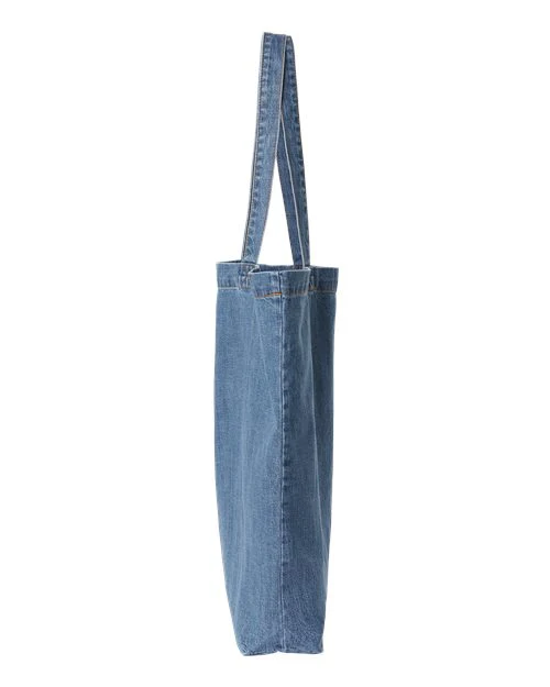 Liberty Bags-7761A-Cotton Denim Gusseted Tote Bag - Image 7