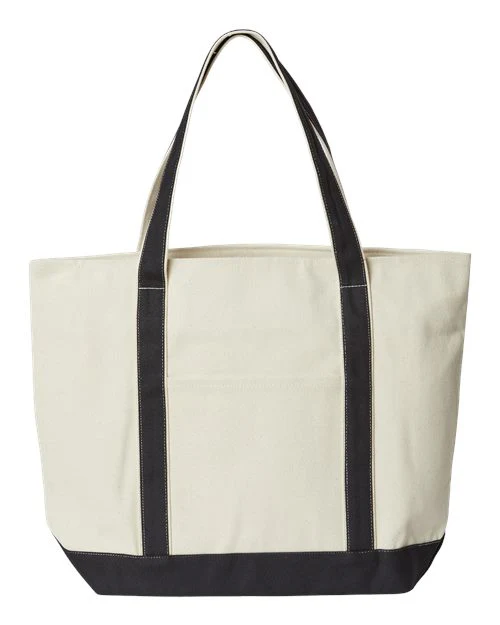 Liberty Bags-8873-XL Zippered Cotton Canvas Resort Tote - Image 3