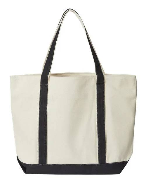 Liberty Bags-8873-XL Zippered Cotton Canvas Resort Tote - Image 5