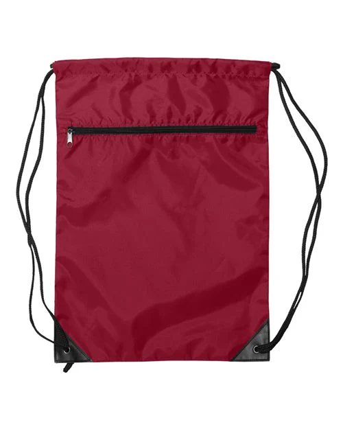 Liberty Bags-8888-Zippered Drawstring Backpack - Image 2