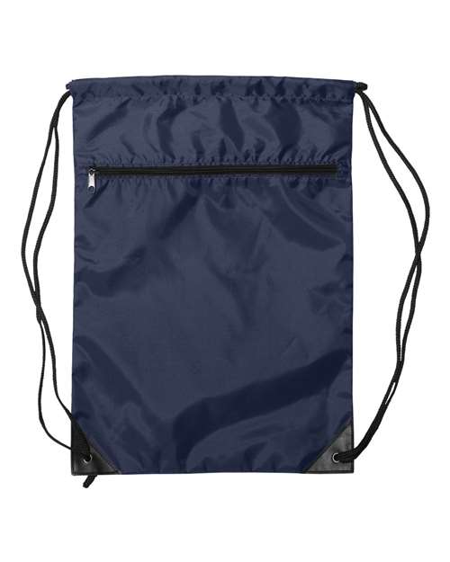 Liberty Bags-8888-Zippered Drawstring Backpack - Image 4