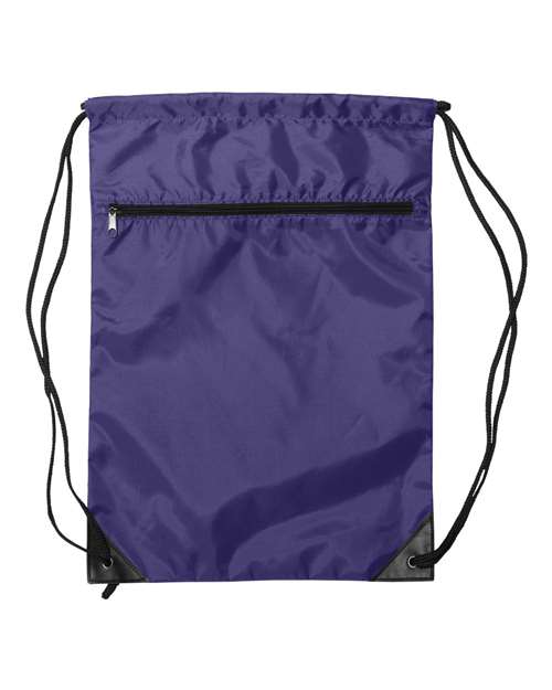 Liberty Bags-8888-Zippered Drawstring Backpack - Image 5