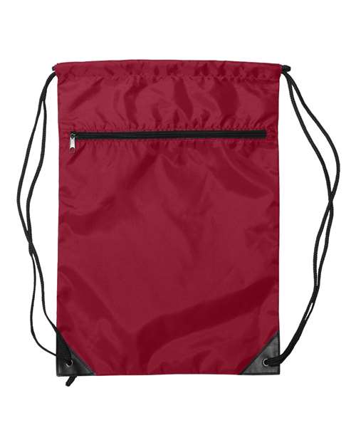 Liberty Bags-8888-Zippered Drawstring Backpack - Image 6