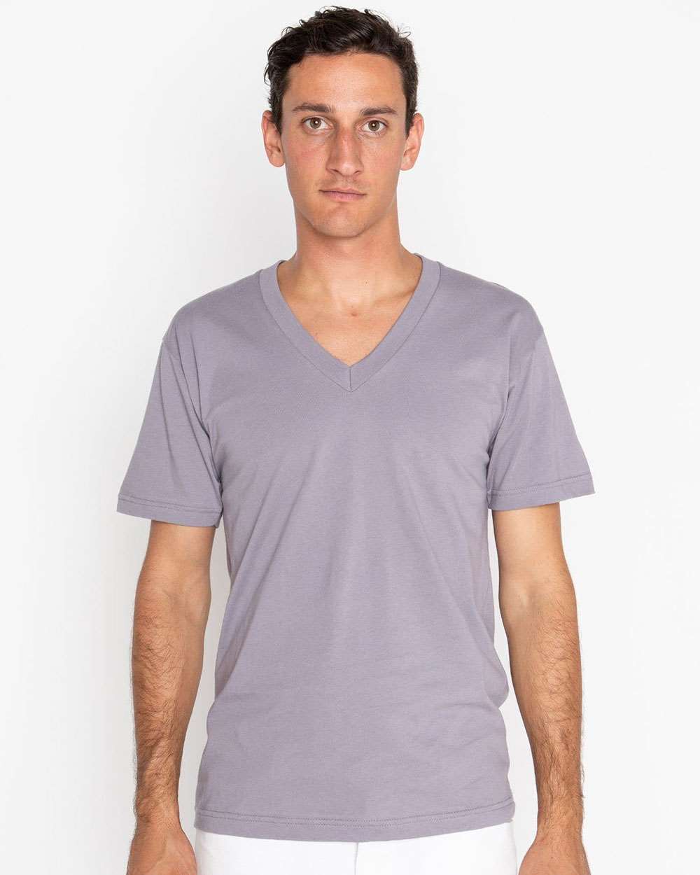 Los Angeles Apparel-24056-USA-Made Fine Jersey V-Neck T-Shirt - Image 13