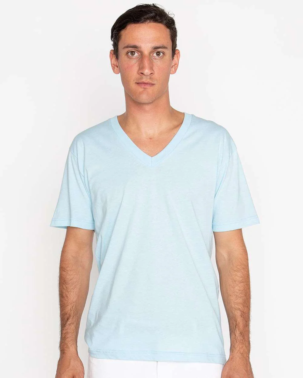 Los Angeles Apparel-24056-USA-Made Fine Jersey V-Neck T-Shirt - Image 7