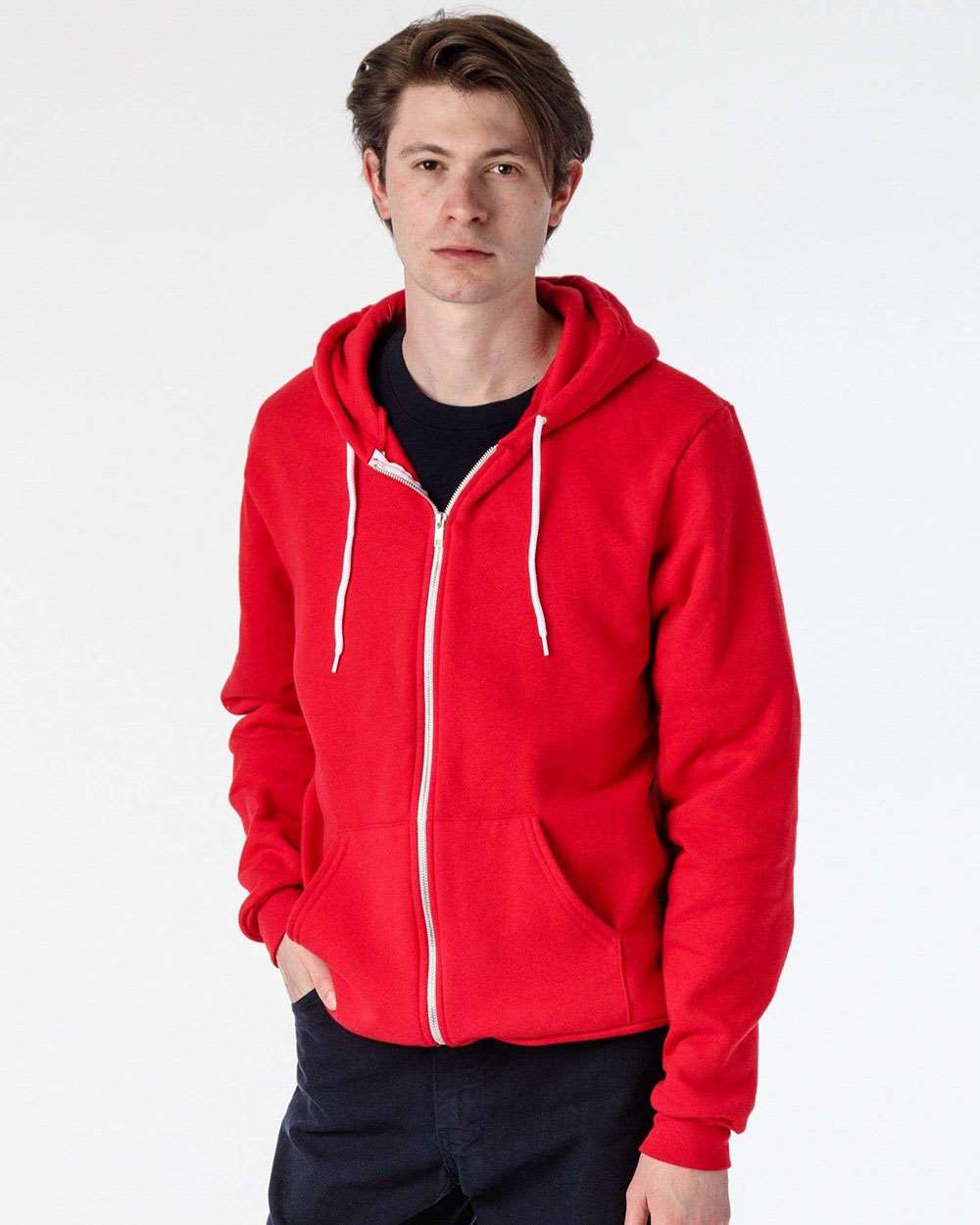Los Angeles Apparel-F97-USA-Made Flex Fleece Full-Zip Hooded Sweatshirt - Image 7
