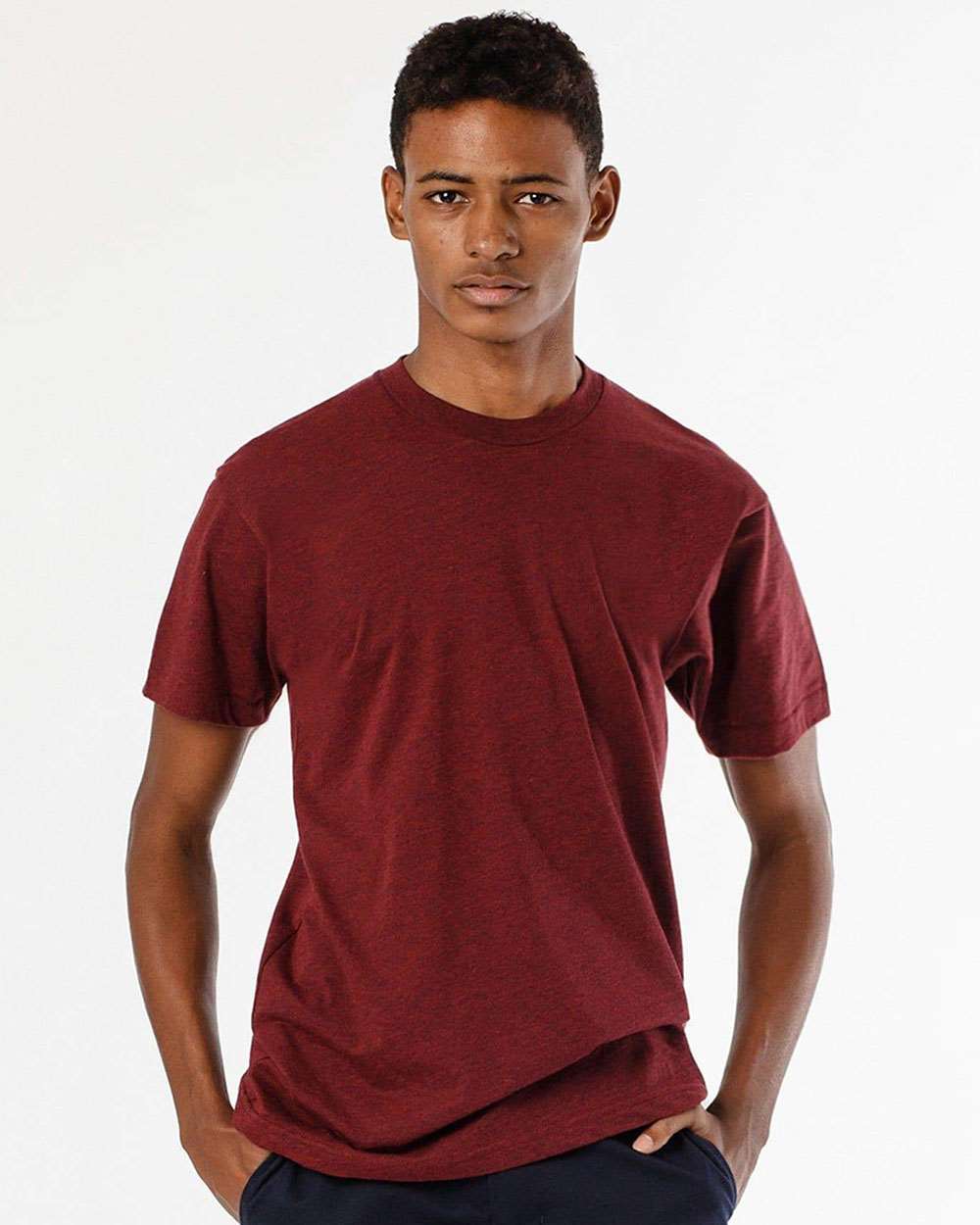 Los Angeles Apparel-FF01-USA-Made 50/50 Poly/Cotton T-Shirt - Image 4