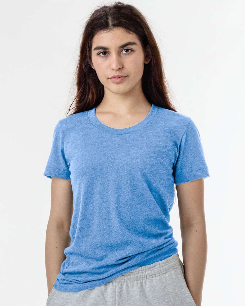 Los Angeles Apparel-FF3001-USA-Made Women's 50/50 T-Shirt - Image 3