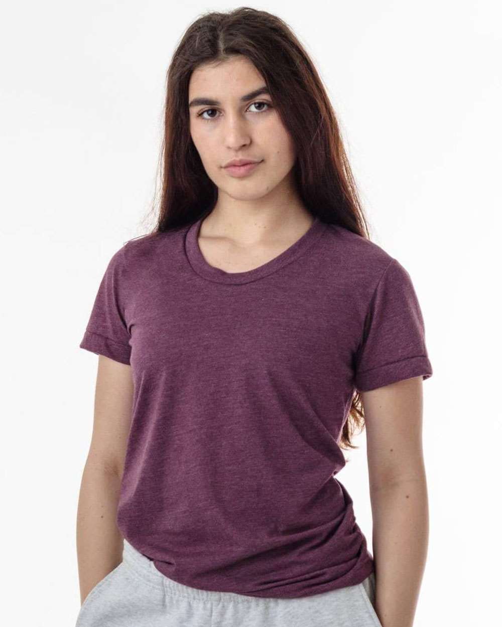 Los Angeles Apparel-FF3001-USA-Made Women's 50/50 T-Shirt - Image 4