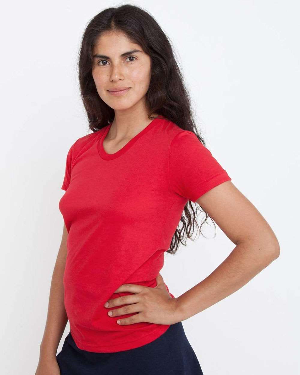 Los Angeles Apparel-FF3001-USA-Made Women's 50/50 T-Shirt - Image 8