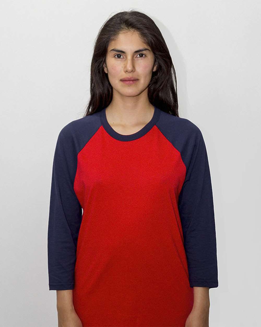 Los Angeles Apparel-FF53-USA-Made Three Quarter Sleeve Raglan Baseball T-Shirt - Image 6