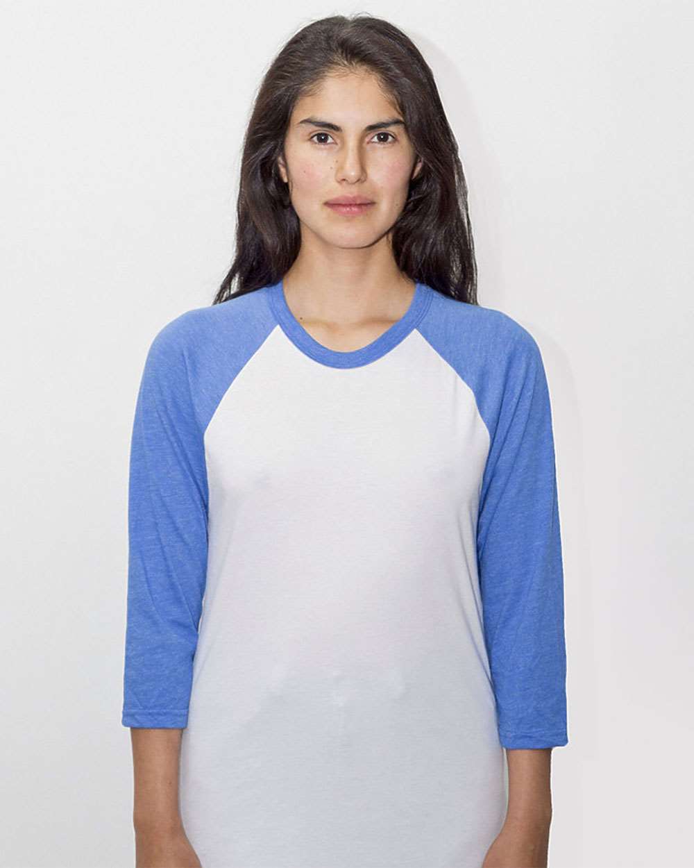 Los Angeles Apparel-FF53-USA-Made Three Quarter Sleeve Raglan Baseball T-Shirt - Image 7