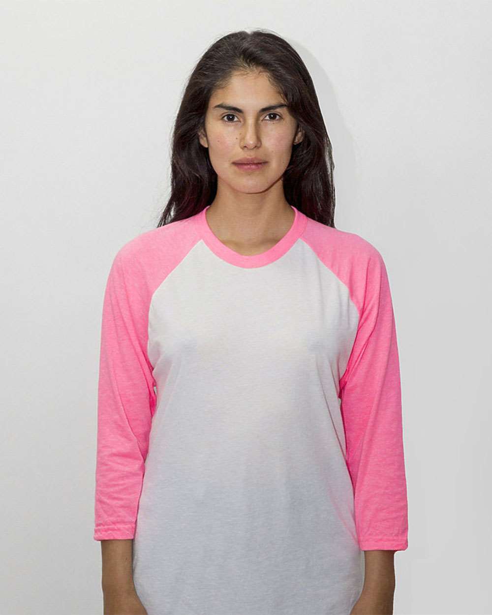 Los Angeles Apparel-FF53-USA-Made Three Quarter Sleeve Raglan Baseball T-Shirt - Image 8