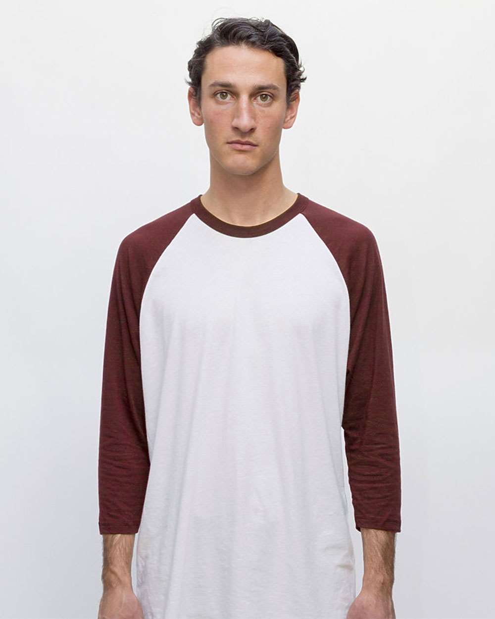 Los Angeles Apparel-FF53-USA-Made Three Quarter Sleeve Raglan Baseball T-Shirt - Image 9