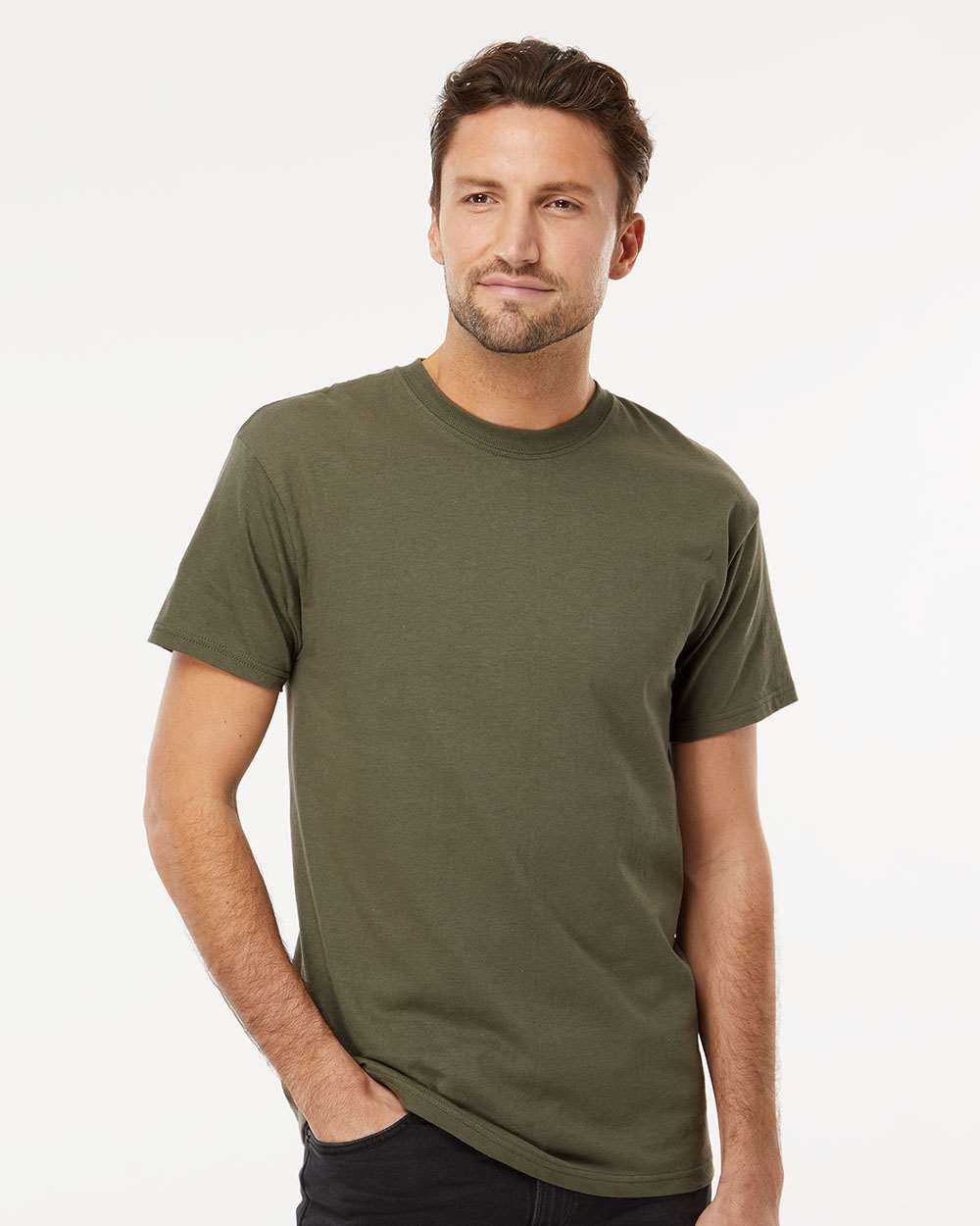 M&O-4800-Men's Gold Soft Touch T-Shirt - Image 157