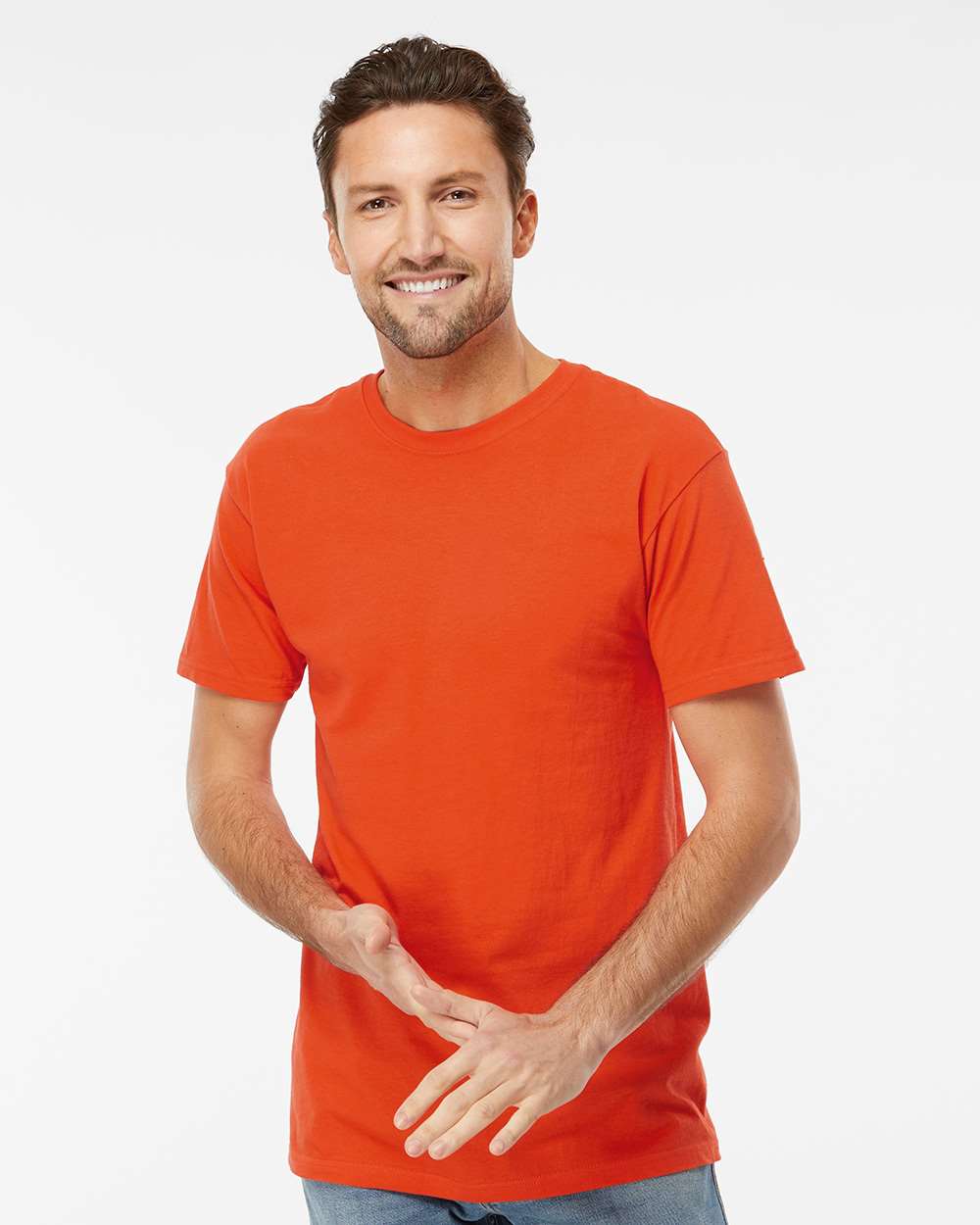 M&O-4800-Men's Gold Soft Touch T-Shirt - Image 23