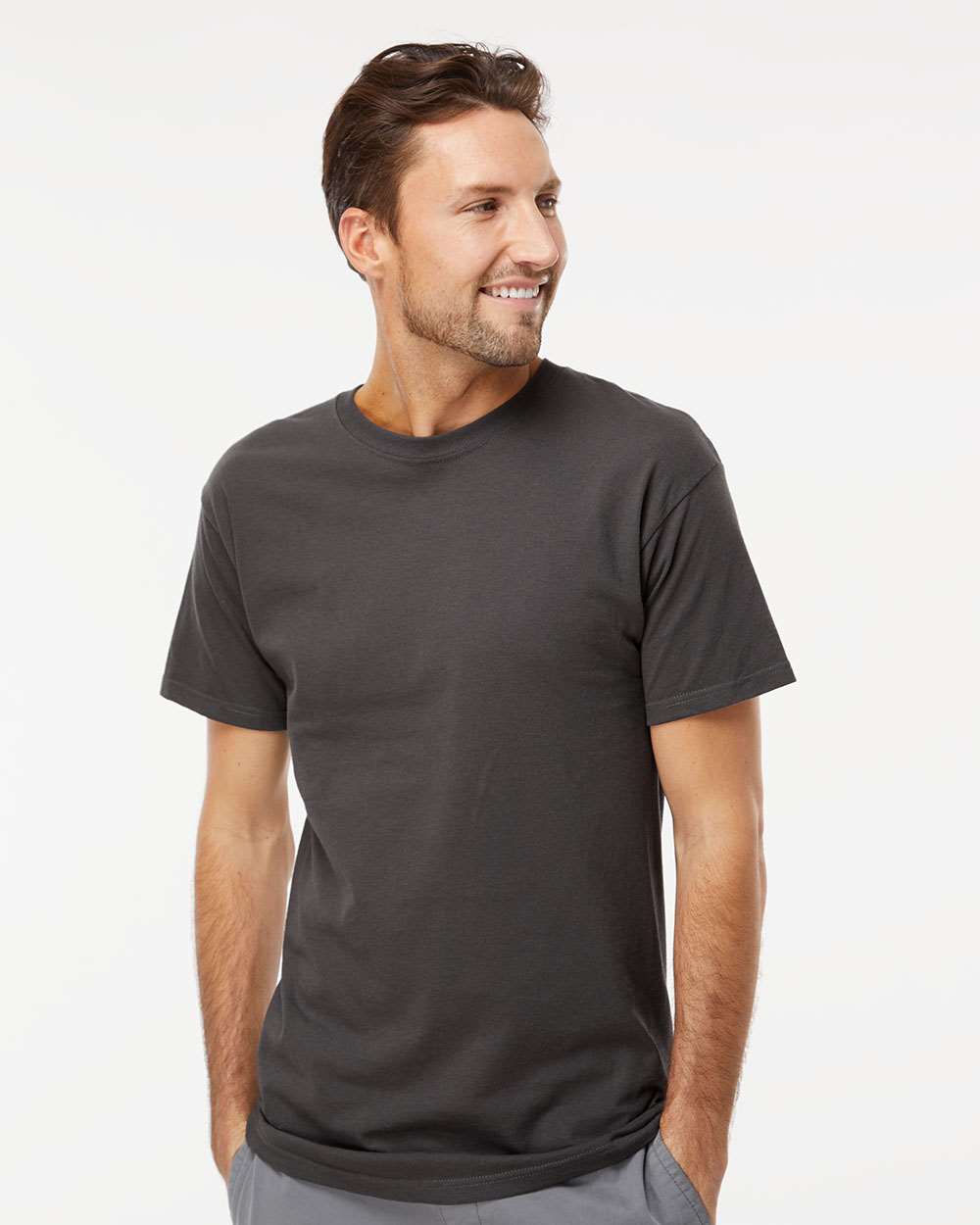 M&O-4800-Men's Gold Soft Touch T-Shirt - Image 38