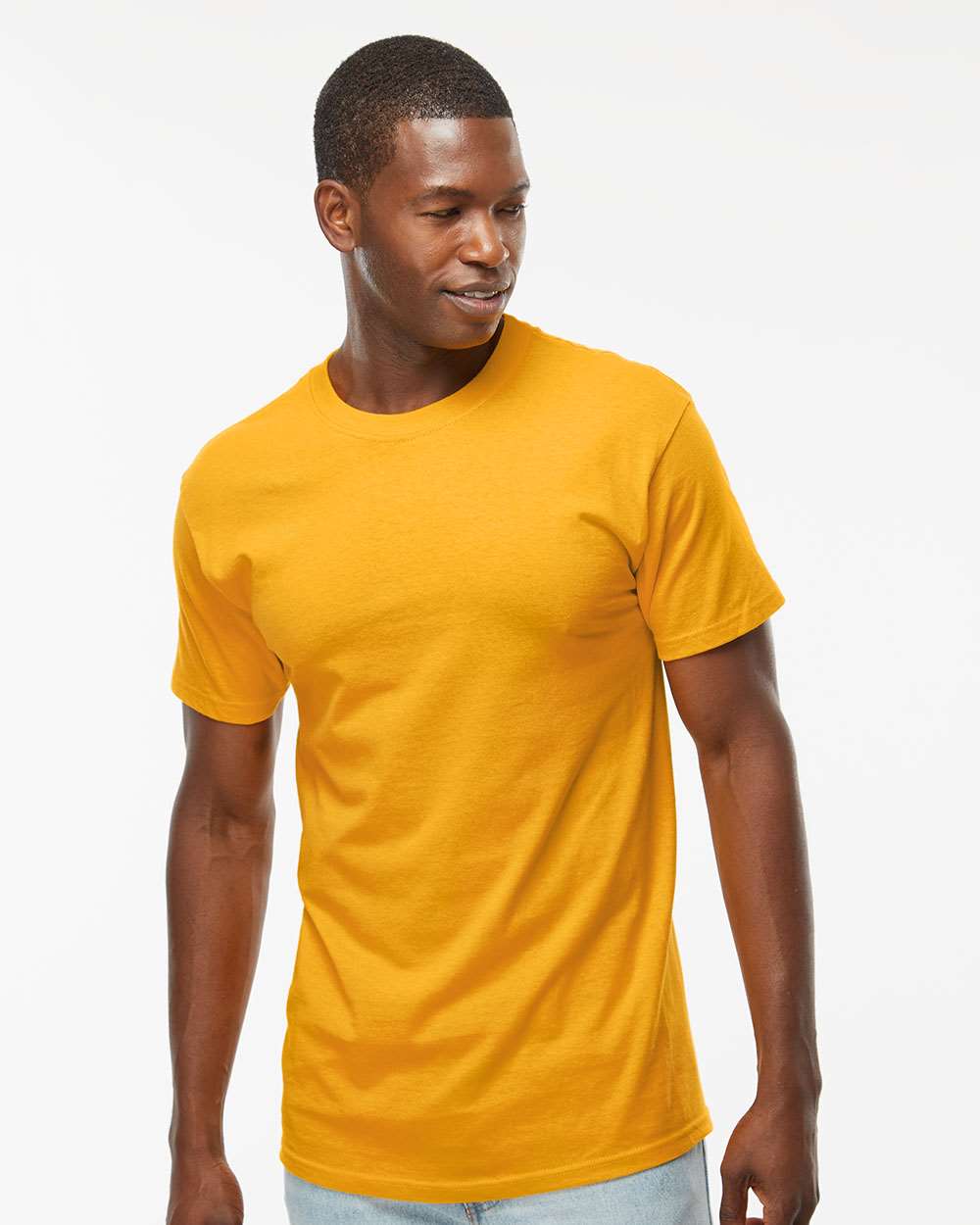 M&O-4800-Men's Gold Soft Touch T-Shirt - Image 78