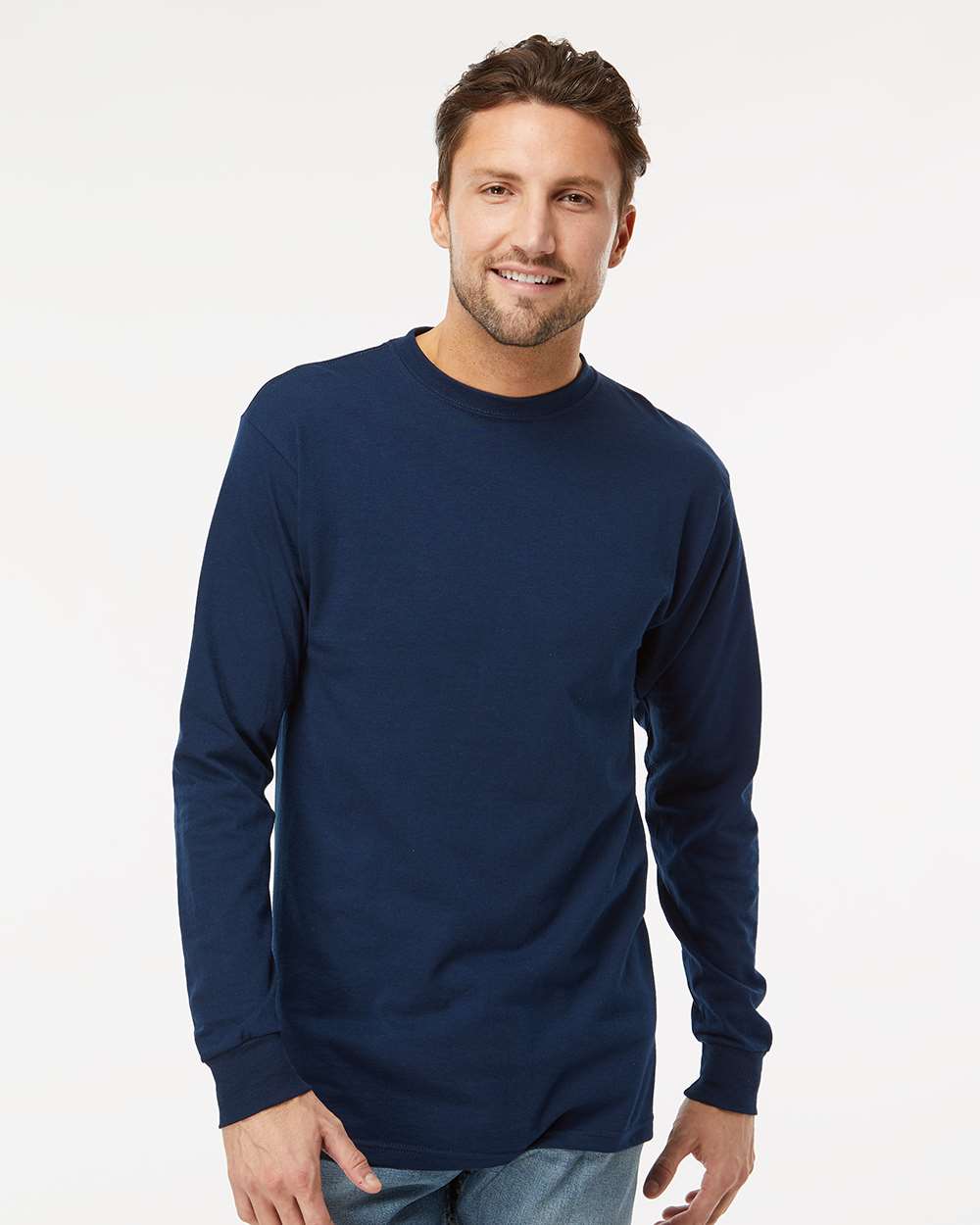 M&O-4820-Unisex Gold Soft Touch Long Sleeve T-Shirt - Image 23