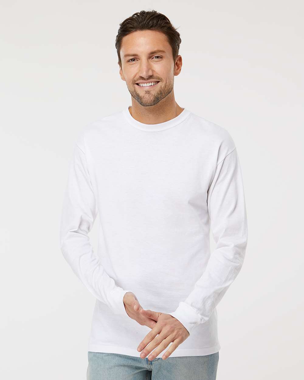 M&O-4820-Unisex Gold Soft Touch Long Sleeve T-Shirt - Image 41