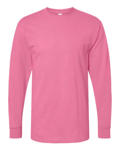 M&O-4820-Unisex Gold Soft Touch Long Sleeve T-Shirt - Image 46