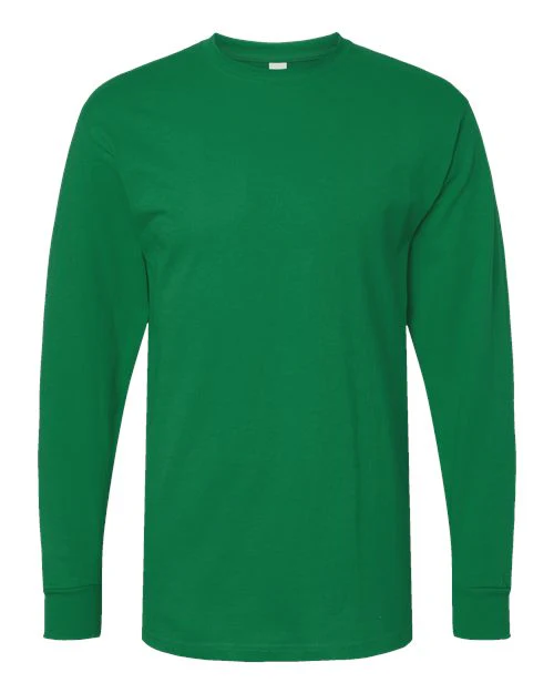M&O-4820-Unisex Gold Soft Touch Long Sleeve T-Shirt - Image 48