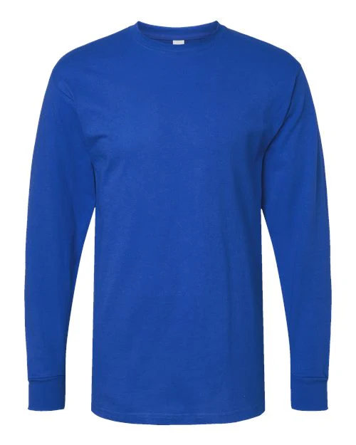 M&O-4820-Unisex Gold Soft Touch Long Sleeve T-Shirt - Image 54