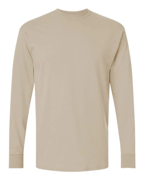 M&O-4820-Unisex Gold Soft Touch Long Sleeve T-Shirt - Image 55
