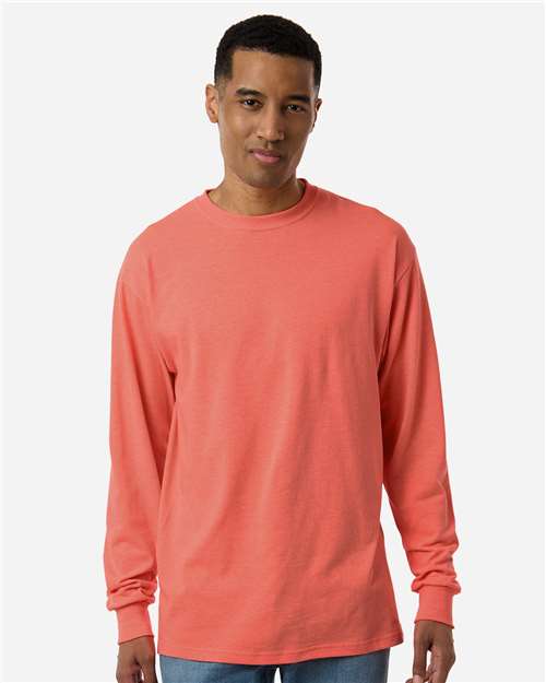 M&O-4820-Unisex Gold Soft Touch Long Sleeve T-Shirt - Image 72