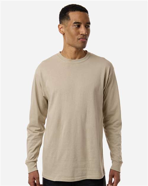 M&O-4820-Unisex Gold Soft Touch Long Sleeve T-Shirt - Image 87