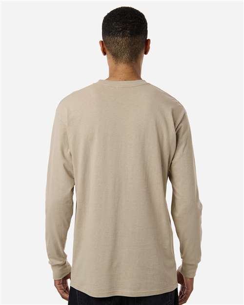M&O-4820-Unisex Gold Soft Touch Long Sleeve T-Shirt - Image 89