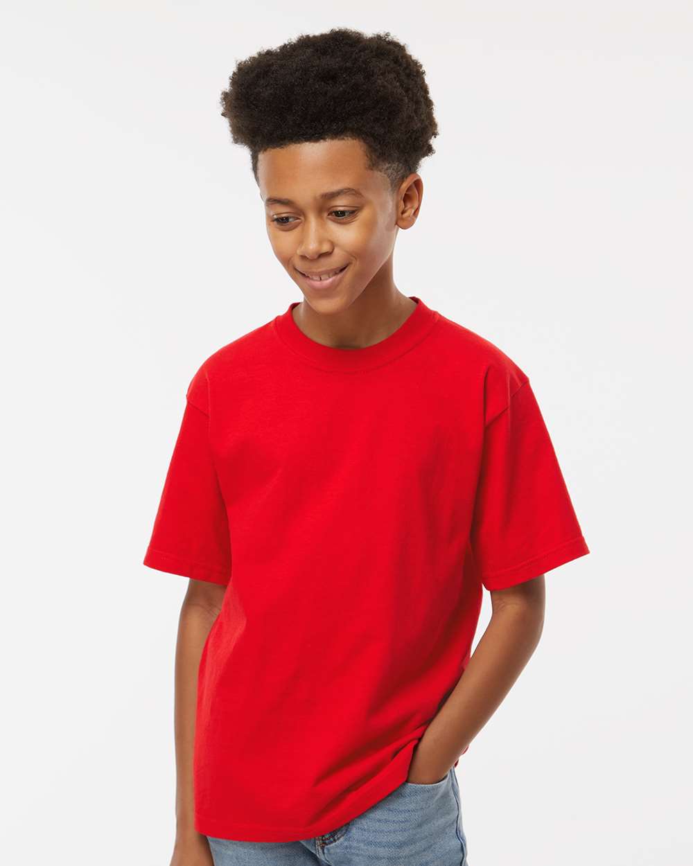 M&O-4850-Youth Gold Soft Touch T-Shirt - Image 58