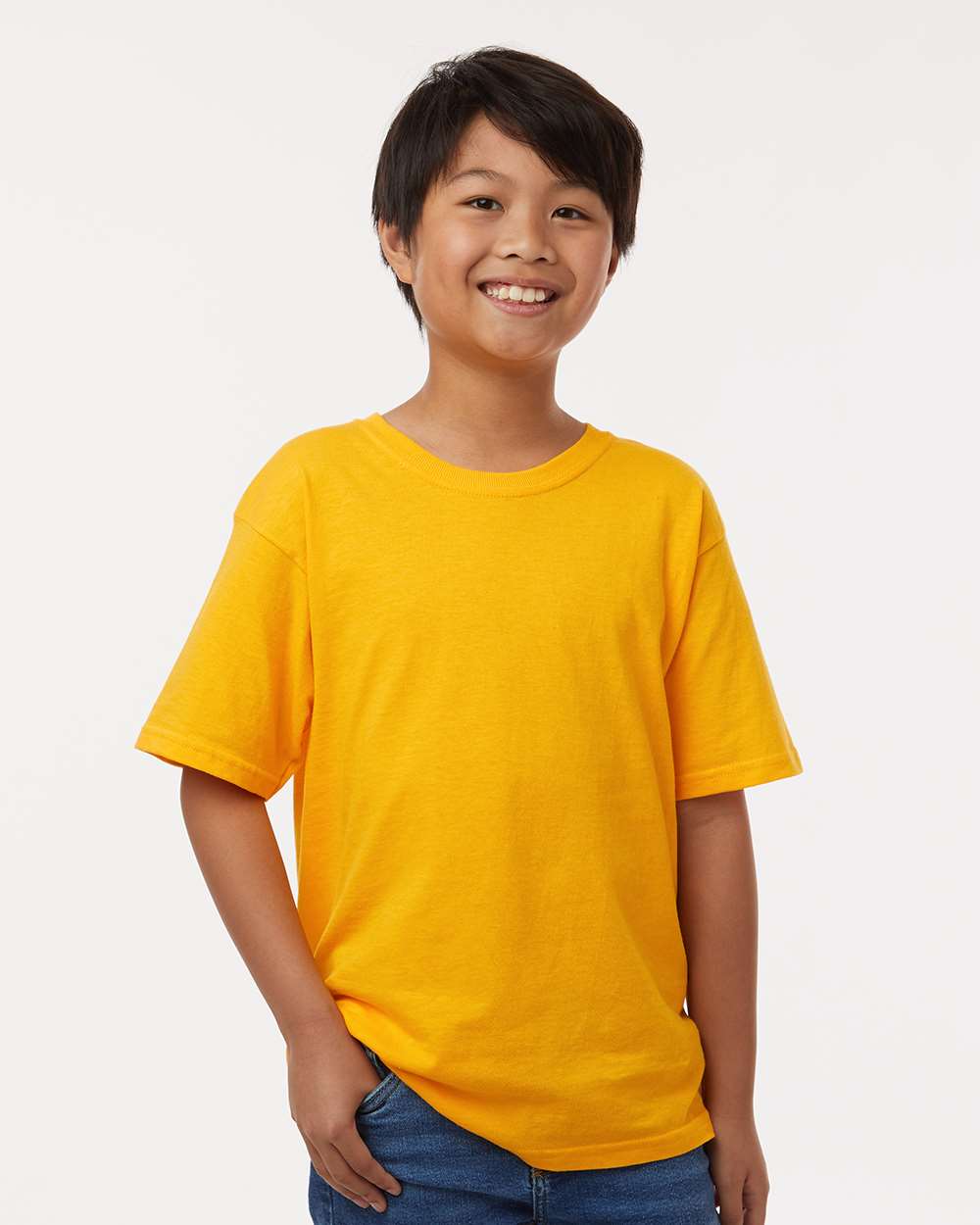 M&O-4850-Youth Gold Soft Touch T-Shirt - Image 76